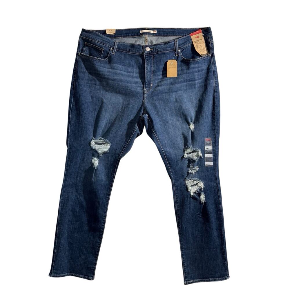 Levi's Women's Blue 311 Shaping Distressed Skinny Jeans Pants Plus Size/ 24 W